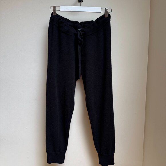 James Perse 100% Cashmere Jogger Pants - Black - Picture 1 of 11